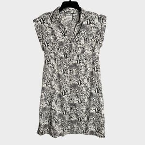 Motherhood Maternity Women's Snake Skin Print Button up Dress Size Medium